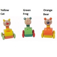 Wooden Squeaky Animal Cars Wooden Squeaky Animal Cars